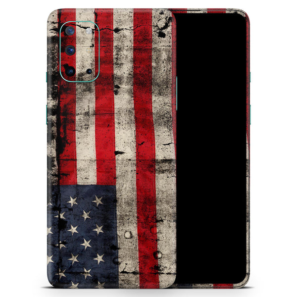 American Distressed Flag Panel - Full Body Skin Decal Wrap Kit for OnePlus Phones