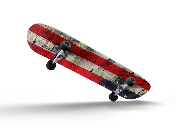 American Distressed Flag Panel - Full Body Skin Decal Wrap Kit for Skateboard Decks