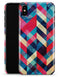 Angled Colored Pattern - iPhone X Clipit Case