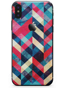 Angled Colored Pattern - iPhone X Skin-Kit