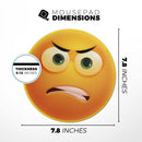 Angry Friendly Emoticons// WaterProof Rubber Foam Backed Anti-Slip Mouse Pad for Home Work Office or Gaming Computer Desk