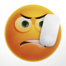 Angry Friendly Emoticons// WaterProof Rubber Foam Backed Anti-Slip Mouse Pad for Home Work Office or Gaming Computer Desk