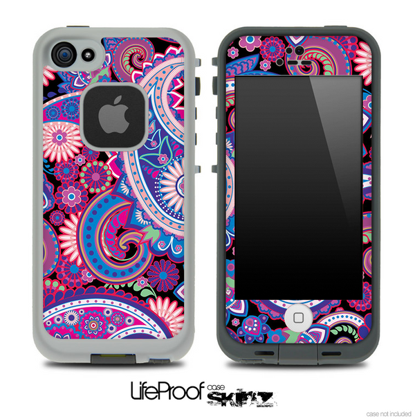Vibrant Purple Paisley V5 Skin for the iPhone 5 or 4/4s LifeProof Case
