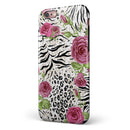 Animal Vibe Floral iPhone 6/6s or 6/6s Plus 2-Piece Hybrid INK-Fuzed Case