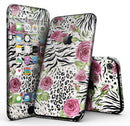 Animal Vibe Floral - Sectioned Skin-Kit for the iPhone 7 or 7 Plus