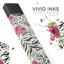 Animal Vibe Floral - Premium Decal Protective Skin-Wrap Sticker compatible with the Juul Labs vaping device