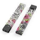 Animal Vibe Floral - Premium Decal Protective Skin-Wrap Sticker compatible with the Juul Labs vaping device