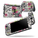 Animal Vibe Floral - Skin Wrap Decal for Nintendo Switch Lite Console & Dock - 3DS XL - 2DS - Pro - DSi - Wii - Joy-Con Gaming Controller
