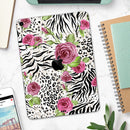 Animal Vibe Floral - Full Body Skin Decal for the Apple iPad Pro 12.9", 11", 10.5", 9.7", Air or Mini (All Models Available)