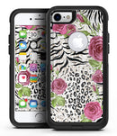 Animal Vibe Floral - iPhone 7 or 7 Plus Commuter Case Skin Kit