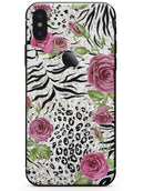Animal Vibe Floral - iPhone X Skin-Kit