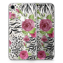 Animal Vibe Floral - Skin-Kit for the Apple iPhone XR, XS MAX, XS/X, 8/8+, 7/7+, 5/5S/SE (All iPhones Available)