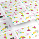 Animated Flamingos and Fruit - Premium Protective Decal Skin-Kit for the Apple Credit Card