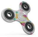 Animated Flamingos and Fruit Full-Body Fidget Spinner Skin-Kit