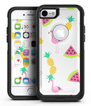 Animated Flamingos and Fruit - iPhone 7 or 8 OtterBox Case & Skin Kits