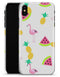 Animated Flamingos and Fruit - iPhone X Clipit Case