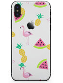 Animated Flamingos and Fruit - iPhone X Skin-Kit