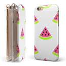 Animated Watermelon Pattern iPhone 6/6s or 6/6s Plus 2-Piece Hybrid INK-Fuzed Case