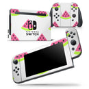 Animated Watermelon Pattern - Skin Wrap Decal for Nintendo Switch Lite Console & Dock - 3DS XL - 2DS - Pro - DSi - Wii - Joy-Con Gaming Controller