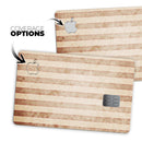 Antique Brown and White Vertical Stripes - Premium Protective Decal Skin-Kit for the Apple Credit Card