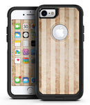 Antique Brown and White Vertical Stripes - iPhone 7 or 8 OtterBox Case & Skin Kits