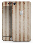 Antique Brown and White Vertical Stripes - Skin-kit for the iPhone 8 or 8 Plus