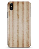 Antique Brown and White Vertical Stripes - iPhone X Clipit Case
