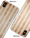 Antique Brown and White Vertical Stripes - iPhone X Clipit Case