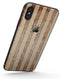 Antique Brown and White Vertical Stripes - iPhone X Skin-Kit