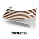 Antique Cocoa and Tan Vertical Stripes - Premium Protective Decal Skin-Kit for the Apple Credit Card