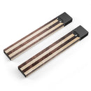 Antique Cocoa and Tan Vertical Stripes - Premium Decal Protective Skin-Wrap Sticker compatible with the Juul Labs vaping device