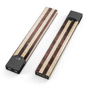 Antique Cocoa and Tan Vertical Stripes - Premium Decal Protective Skin-Wrap Sticker compatible with the Juul Labs vaping device