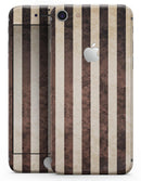 Antique Cocoa and Tan Vertical Stripes - Skin-kit for the iPhone 8 or 8 Plus