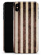 Antique Cocoa and Tan Vertical Stripes - iPhone X Clipit Case