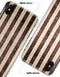 Antique Cocoa and Tan Vertical Stripes - iPhone X Clipit Case