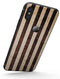 Antique Cocoa and Tan Vertical Stripes - iPhone X Skin-Kit