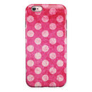 Antique Magenta and Pink Polkadotted Pattern iPhone 6/6s or 6/6s Plus 2-Piece Hybrid INK-Fuzed Case