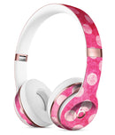 Antique Magenta and Pink Polkadotted Pattern Full-Body Skin Kit for the Beats by Dre Solo 3 Wireless Headphones