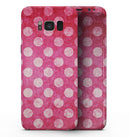Antique Magenta and Pink Polkadotted Pattern - Samsung Galaxy S8 Full-Body Skin Kit