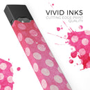 Antique Magenta and Pink Polkadotted Pattern - Premium Decal Protective Skin-Wrap Sticker compatible with the Juul Labs vaping device