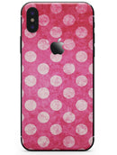 Antique Magenta and Pink Polkadotted Pattern - iPhone X Skin-Kit