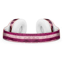 Antique Magenta and Pink Vertical Stripes Full-Body Skin Kit for the Beats by Dre Solo 3 Wireless Headphones