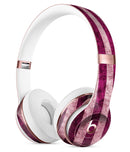 Antique Magenta and Pink Vertical Stripes Full-Body Skin Kit for the Beats by Dre Solo 3 Wireless Headphones