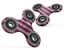 Antique Magenta and Pink Vertical Stripes Full-Body Fidget Spinner Skin-Kit