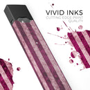 Antique Magenta and Pink Vertical Stripes - Premium Decal Protective Skin-Wrap Sticker compatible with the Juul Labs vaping device