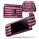 Antique Magenta and Pink Vertical Stripes - Skin Wrap Decal for Nintendo Switch Lite Console & Dock - 3DS XL - 2DS - Pro - DSi - Wii - Joy-Con Gaming Controller