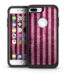 Antique Magenta and Pink Vertical Stripes - iPhone 7 or 7 Plus Commuter Case Skin Kit