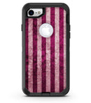 Antique Magenta and Pink Vertical Stripes - iPhone 7 or 8 OtterBox Case & Skin Kits