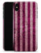 Antique Magenta and Pink Vertical Stripes - iPhone X Clipit Case