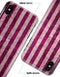Antique Magenta and Pink Vertical Stripes - iPhone X Clipit Case